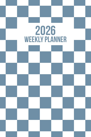 2026 Blue Checkered Weekly Planner