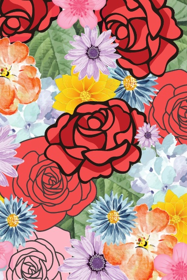 Rose Floral Journal