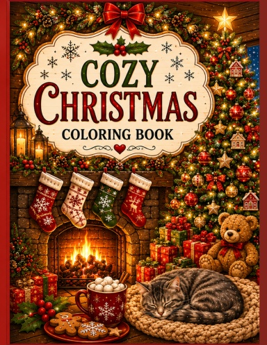 Cozy Christmas Coloring Book