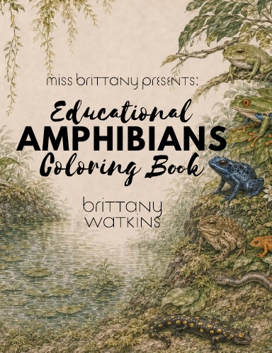 Educational Amphibians Coloring Book