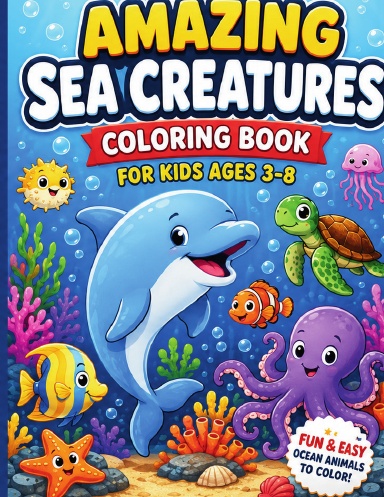 Amazing Sea Creatures Coloring Book