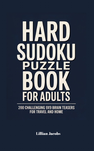 Hard Sudoku Puzzle Book for Adults