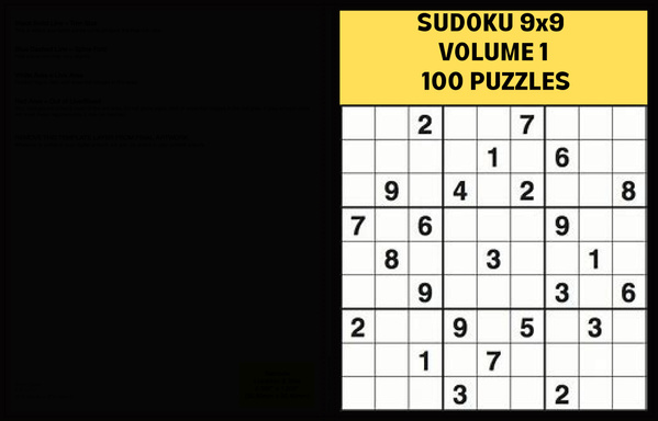 SUDOKU 9x9  VOLUME 1  :   100 PUZZLES