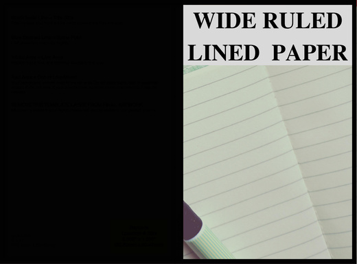 WIDE RULED LINED PAPER