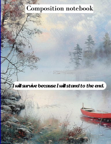 Composition notebook/Misty Lake/100 pages(8.5 x 11 inch)