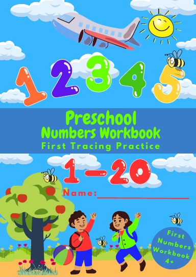 Preschool Numbers Workbook, First Tracing Practice, (1-20)