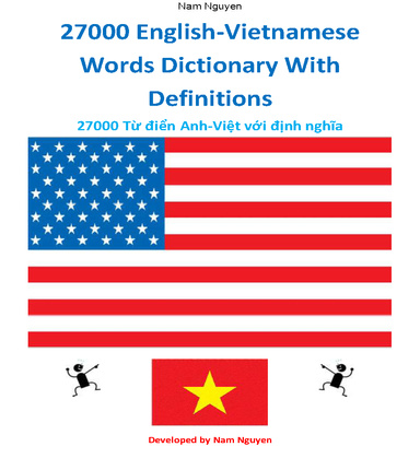 27000 English-Vietnamese Words Dictionary With Definitions
