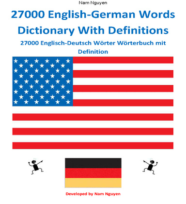 27000 English-German Words Dictionary With Definitions