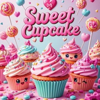 Sweet Cupcakes Coloring Book for Kids