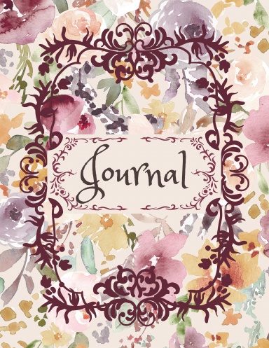 Victorian Watercolor Floral Lined Journal