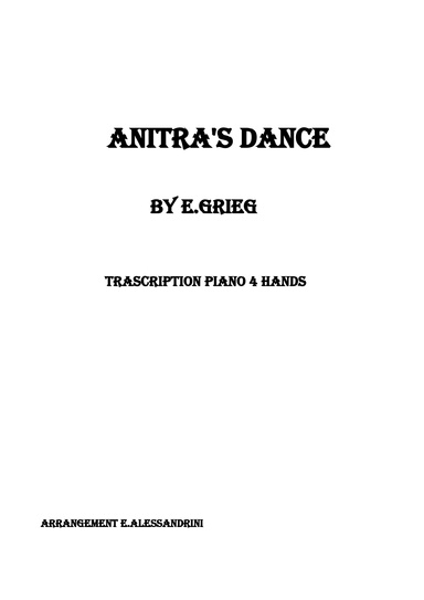 Anitra's dance by E.Grieg (trascrption piano 4 hands)