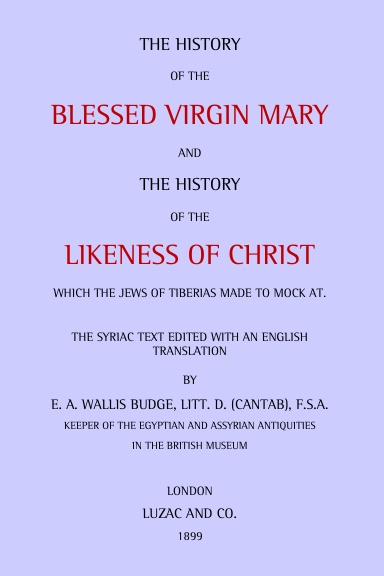 The History of the Blessed Virgin Mary
