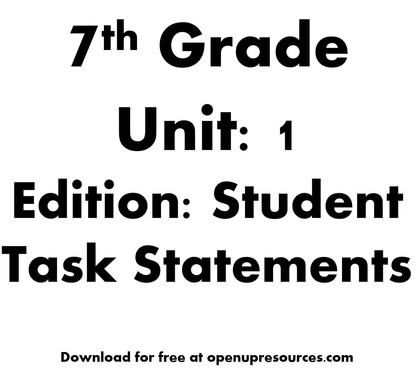 7th Grade - Unit 1 - Student Handout