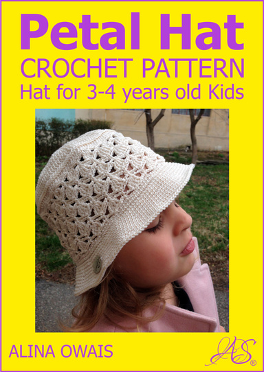 Petal Hat Crochet Pattern: Hat for 3-4 years old kids