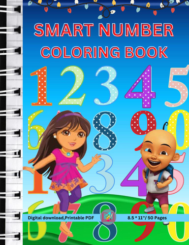 SMART NUMBER COLORING BOOK