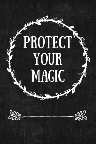 PROTECT YOUR MAGIC - Lined Notebook - Composition Notebook With Black Deep Cover Design for Males and Females 120 Pages Size 6x9in
