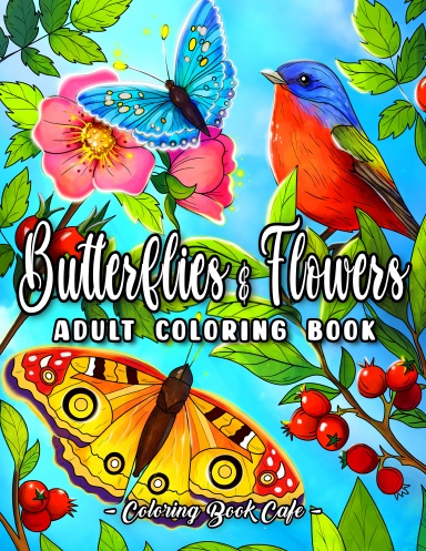 Butterflies & Flowers Coloring Book