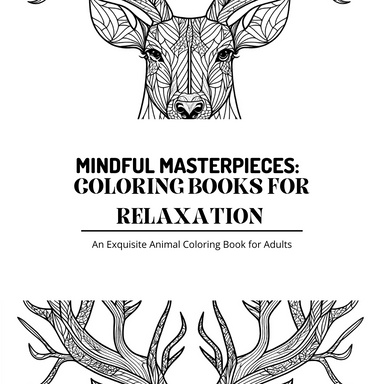Mindful Masterpieces Coloring Books for Relaxation An Exquisite Animal  Coloring Book for Adults