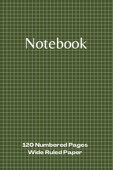 Coil Bound Trade Size Wide Ruled Notebook with Numbered Pages
