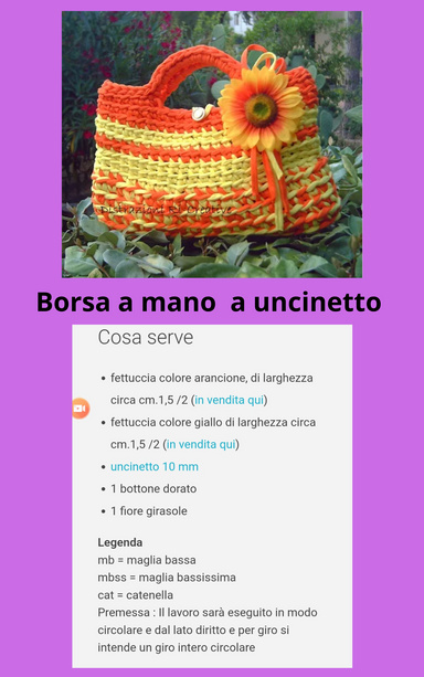 Borsa a mano a uncinetto