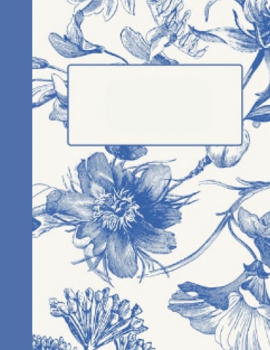 aesthetic blue flower notebook