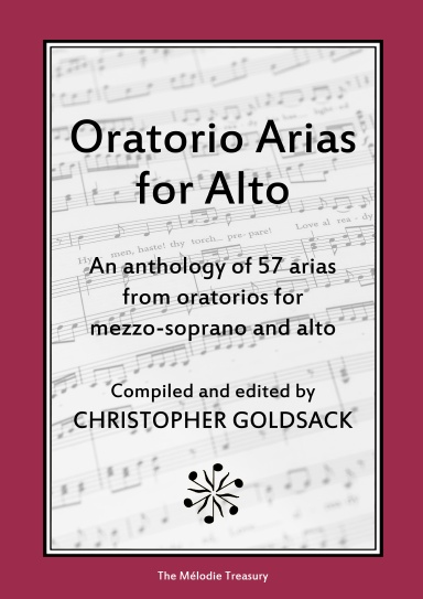 Oratorio Arias for Alto (coil bound edition)