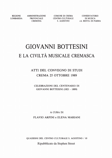 Giovanni Bottesini e la Civiltà Musicale Cremasca