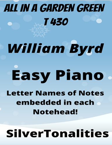 All In a Garden Green T430 Easy Elementary Piano Sheet Music