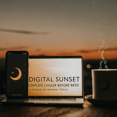 Digital Sunset: Unplug 1 Hour Before Bed