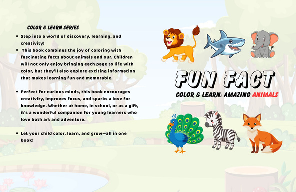 Fun Fact: Color & Learn: Amazing Animals
