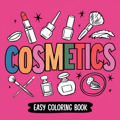 Glamour Glow: A Cosmetics Coloring Adventure