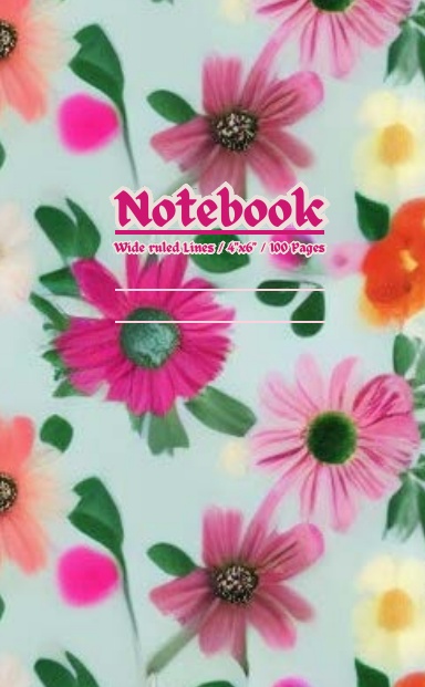 Travel & Adventure Small Pocket Notebook / Wide ruled lines / 4" x 6" / 100 Pages