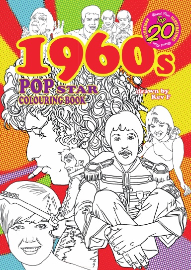 60s Pop Star Colouring Book - Top 20 Edition