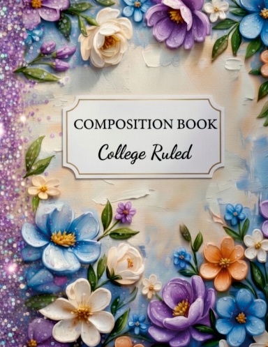 Beautiful floral Composition notebook