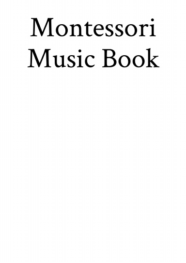 Montessori Music Workbook