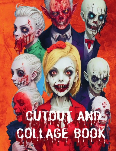Cut out and collage book scary cutouts