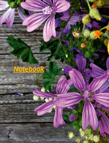 Floral Notebook / US Letter (8.5x11) / 200  Dot Grid pages