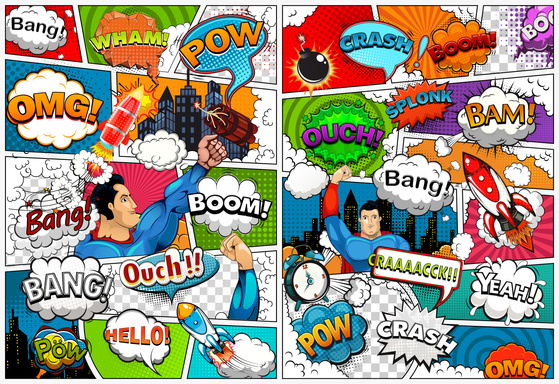 Create Your Own Comic and Manga Storybook, Features 50 Blank Comic Pages, Variety of Templates, Large 8.5 by 11 for Adults, Kids, and Teens