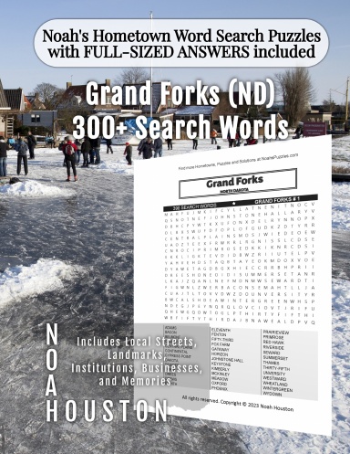 Noah’s Hometown Word Search Puzzles with FULL-SIZED ANSWERS included Grand Forks (ND)