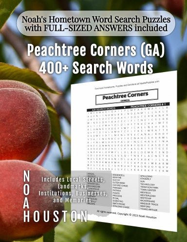 Noah’s Hometown Word Search Puzzles with FULL-SIZED ANSWERS included Peachtree Corners (GA)