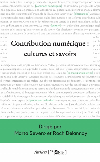 Contribution numérique : cultures et savoirs