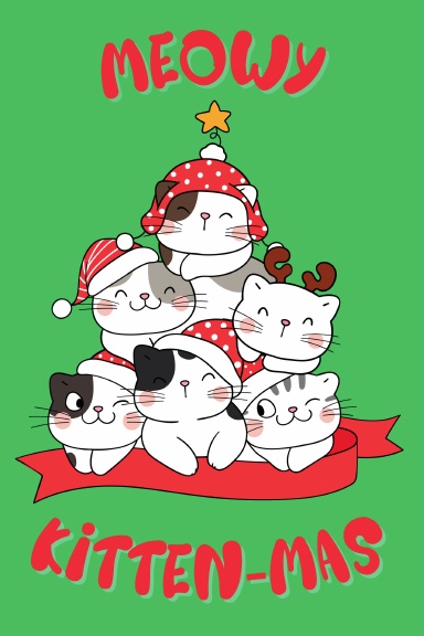 Meowy Kitten-mas Notebook