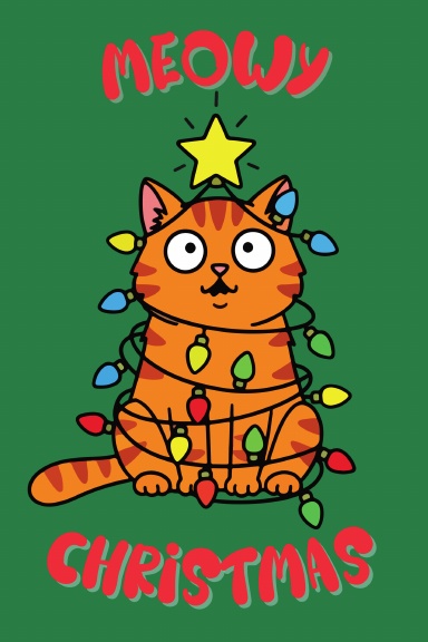 Meowy Christmas Notebook