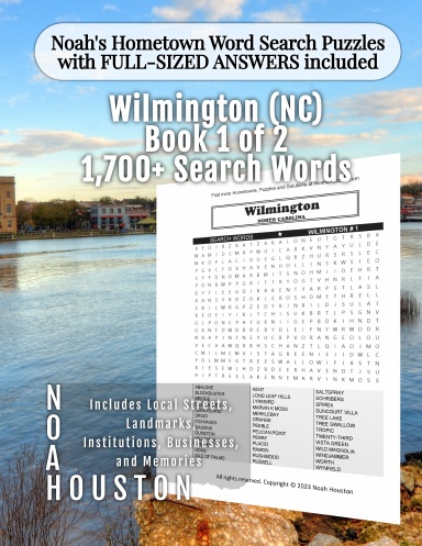 Noah’s Hometown Word Search Puzzles with FULL-SIZED ANSWERS included Wilmington (NC), Book 1 of 2