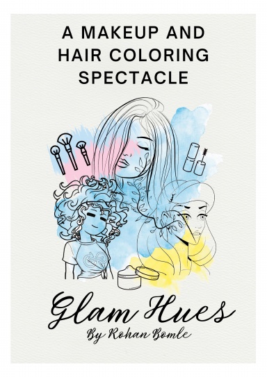 Glam Hues: A Makeup and Hair Coloring Spectacle