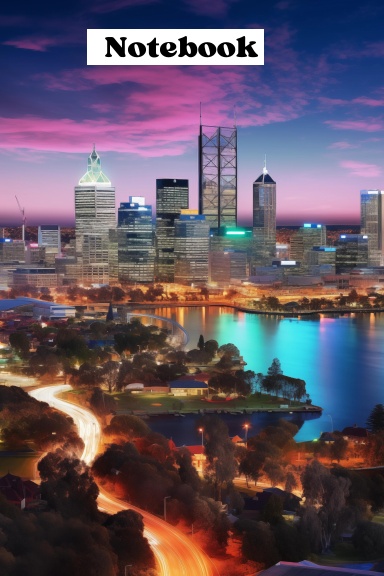 Landscape of Perth, Australia/notebook, journal, or sketchbook/100 pages/6x9 inch