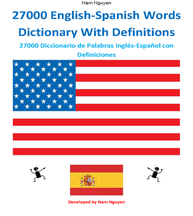 27000 English-Spanish Words Dictionary With Definitions