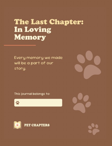 Pet Chapters The End Journal