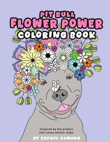 Pit Bull Flower Power Coloring Book
