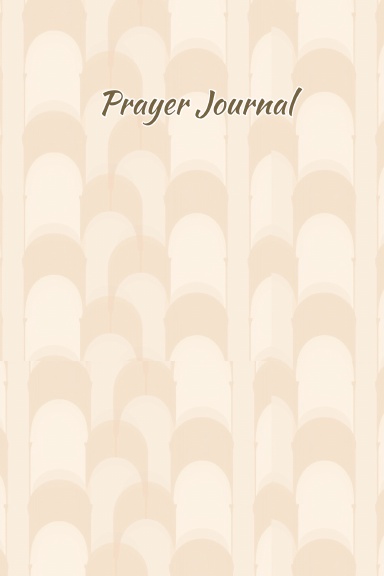 Prayer Journal with Neutral Arch Pattern for Faith Reflection